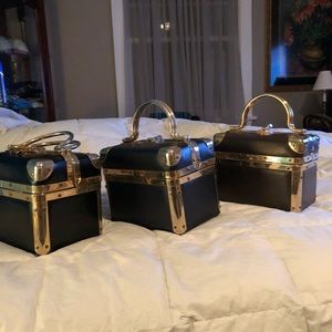 Lisette  Box hand bag black  navy  brown